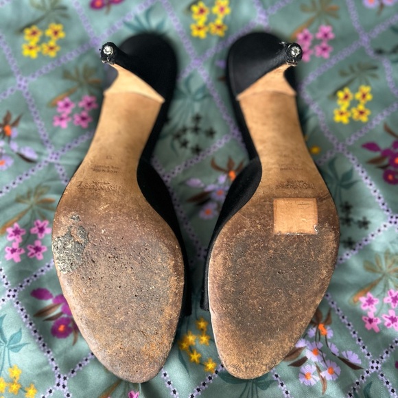 🪩 Vintage YSL Kitten Heels with Studded Ball 🪩 - Picture 3 of 5